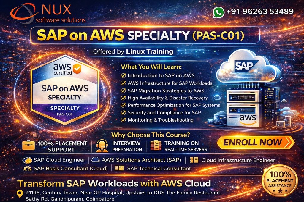 SAP on AWS Specialty (PAS-C01)